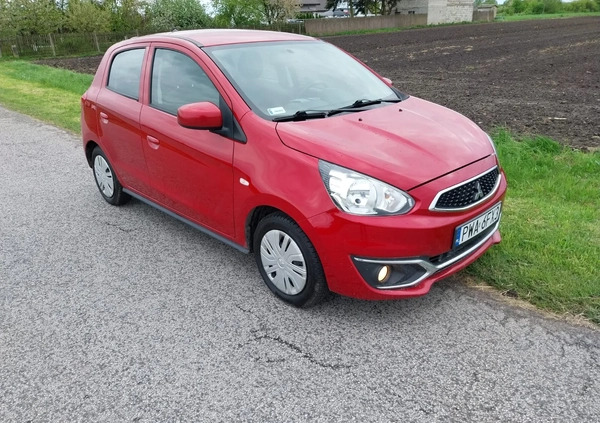 Mitsubishi Space Star cena 24600 przebieg: 140000, rok produkcji 2017 z Wągrowiec małe 37